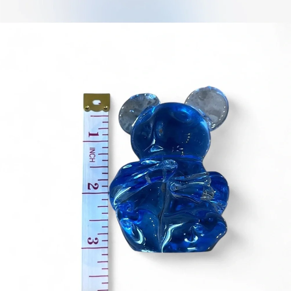 Vintage United States Commemorative blue glass bear!!!!